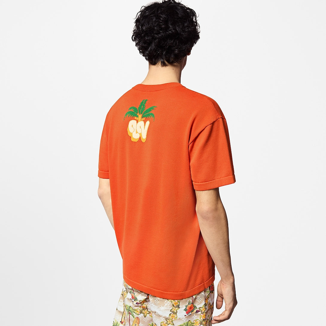Coconut tree knitwear t-shirt