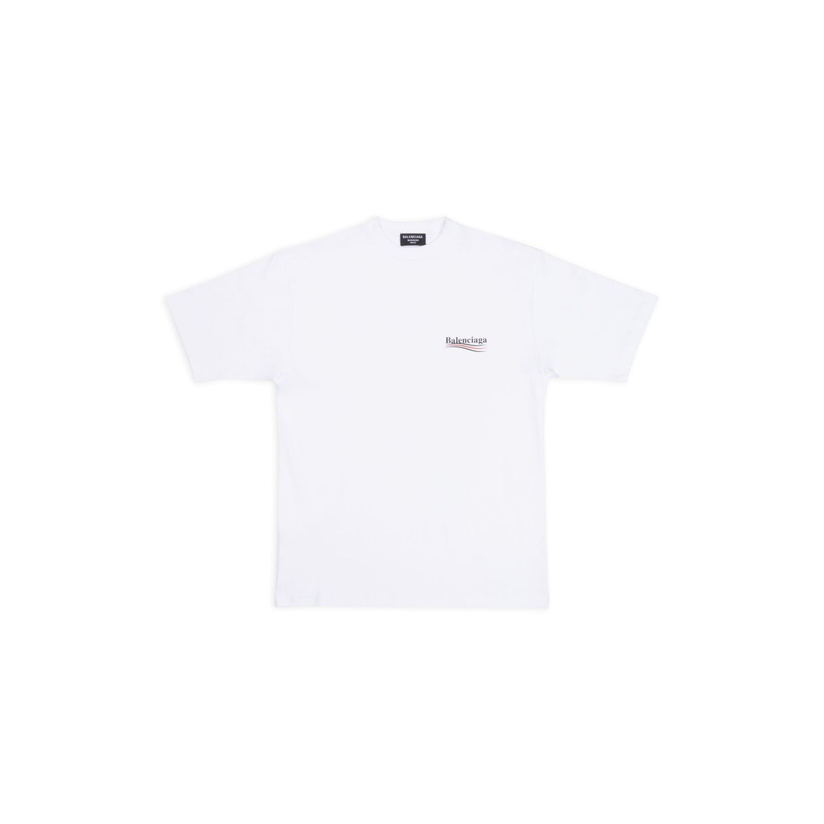 Classic round collar cotton print t-shirt