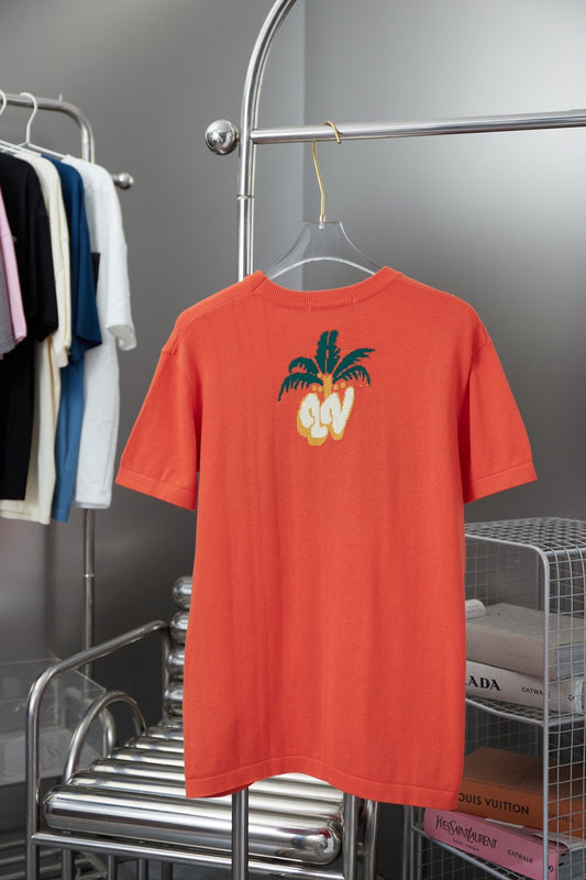 Coconut tree knitwear t-shirt