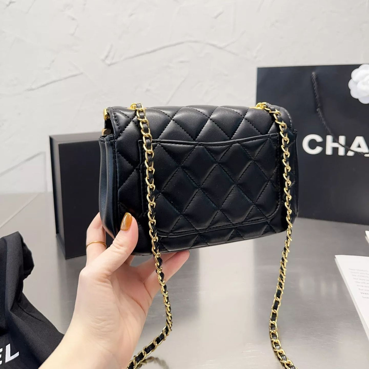 Lucky Charm Metal Monogram Leather Bag