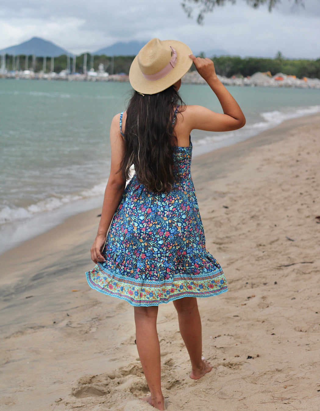 Midnight Wild Flower Short Strappy