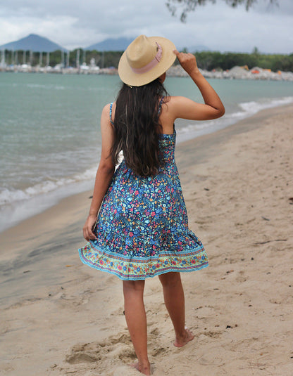 Midnight Wild Flower Short Strappy