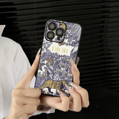 Forest Tiger Flower Leather Case