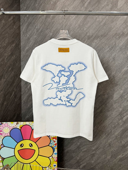 Simple versatile style print t-shirt