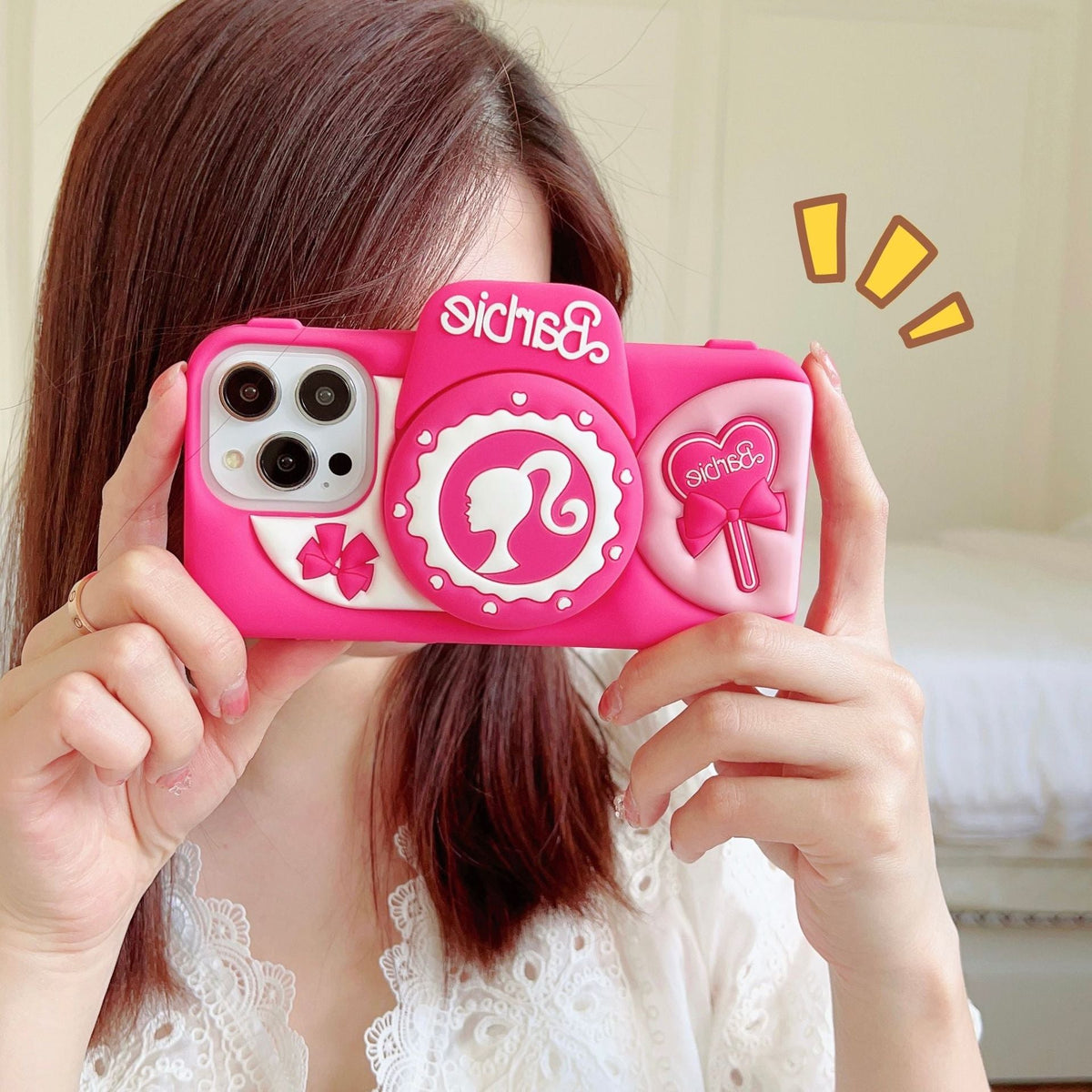Lovely Pink Silicone Camera Case