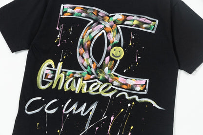 Colorful handmade graffiti t-shirt