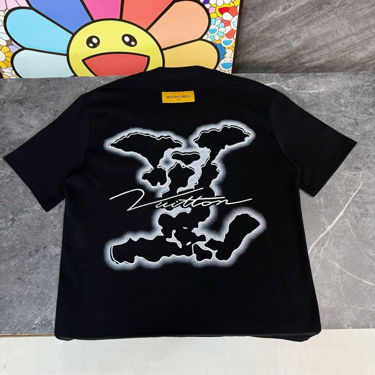 Simple versatile style print t-shirt