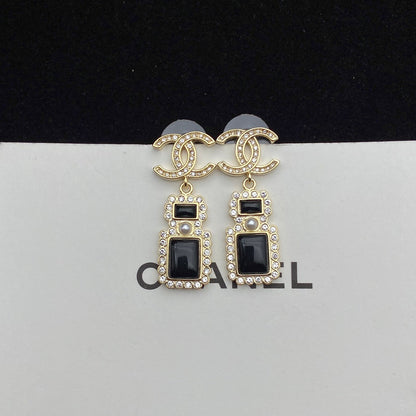 Elegant Perfume Bottle Pendant Earrings