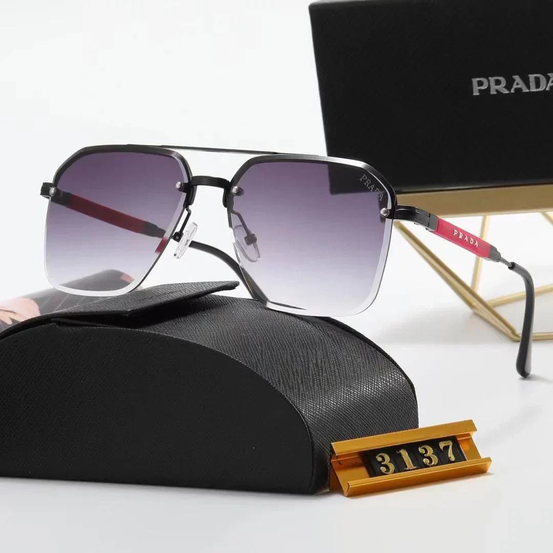 Hot new metal frame square lens sunglasses