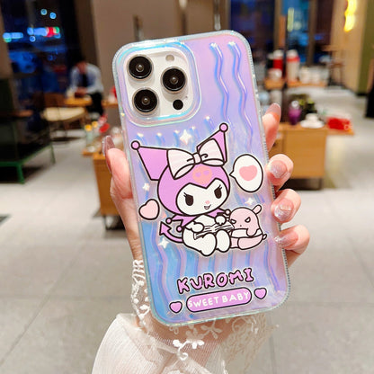 Laser wave pattern cute cartoon case