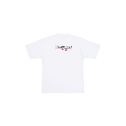 Classic round collar cotton print t-shirt