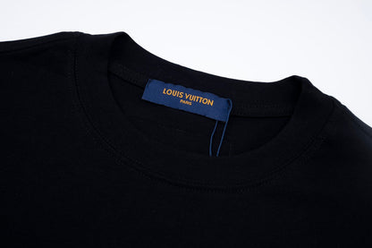 Leather Pocket Simple T-Shirt