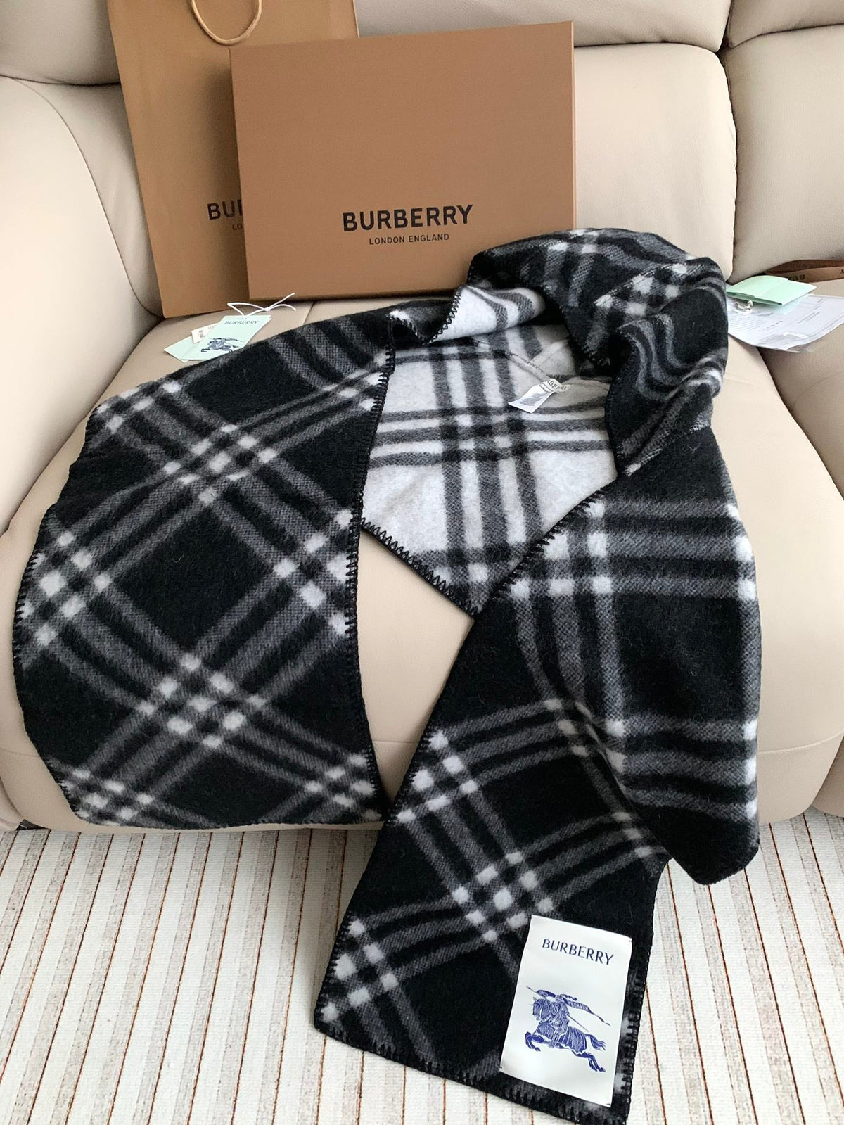 Hooded Checked Wool-Jacquard Scarf